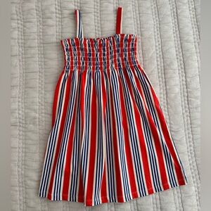 HANNA ANDERSSON - Size 8 - Red and Blue Striped Kids Dress